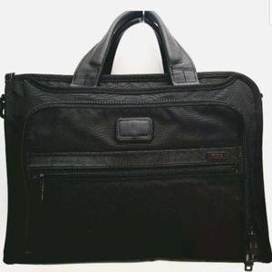Tumi Alpha 2 Nylon Black Organizer Briefcase Tote